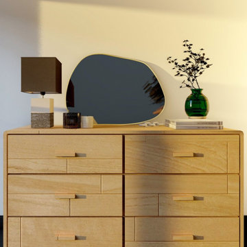 Brassy Gold Organik Mirror by Irregular Mirrors Collection