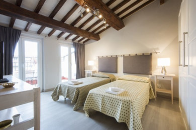 Inspiration for a modern bedroom remodel in Orange County