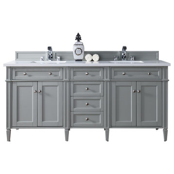 James Martin Vanities 650-V72-3CSP Brittany 72" Double Basin - Urban Gray