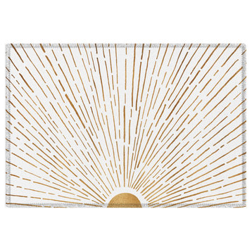 Modern Tropical Let The Sunshine In Outdoor Rug, 5'x7'