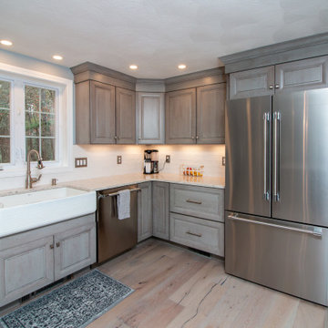 Transitional Yorktowne Peppercorn Kitchen remodel with LG Aria top