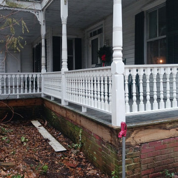 Paint-Grade Exterior Porch Balusters Installed on Traditional Porch