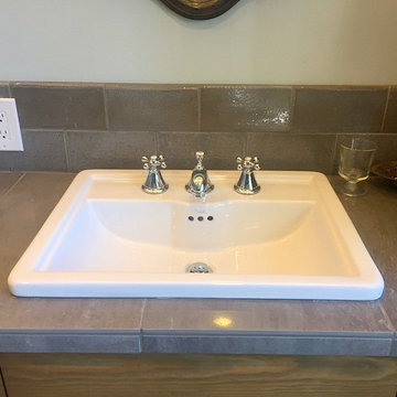 Master Bathroom Floor & Backsplash
