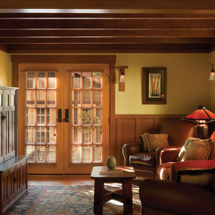 Inspiration for a craftsman home theater remodel in Los Angeles