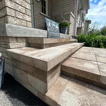 Modern Front Entrance Steps, Bistro Patio