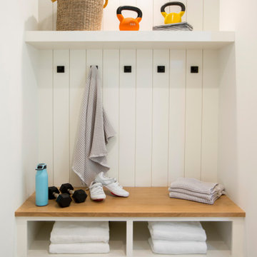 Finished Basement Locker Room Bathroom