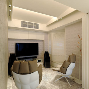 Design ideas for a home cinema in Hong Kong.