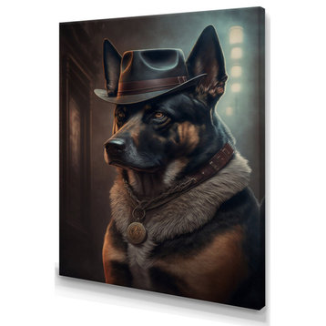 Mafia Dog V Canvas, 12x20, No Frame