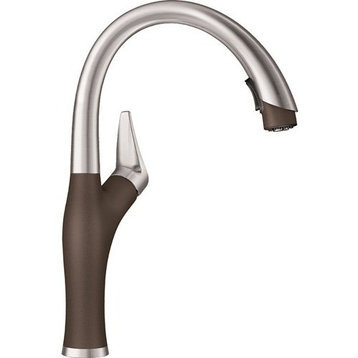 Blanco Artona 1.5 GPM Kitchen Faucet, Cafe Brown/Stainless