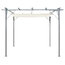 vidaXL Pergola Steel With Retractable Roof, Cream, 3x3 m