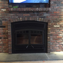 Ventis HE350 Zero Clearance Wood Fireplace with Brick Facing - Indoor Fireplaces