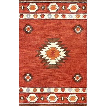 Nuloom Wool 4' X 6' Rectangle Area Rugs In Wine Finish 200SPVE04C-406
