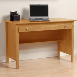 Prepac Contemporary Wood Laptop Desk in Maple - Desks And Hutches