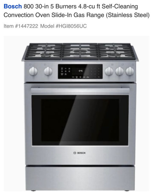 Bosch vs Kitchen Aid gas range