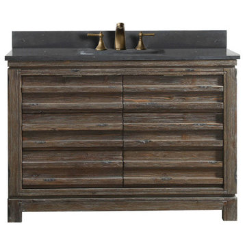 Legion Furniture Single Sink Vanity, Rustic Brown, 48"