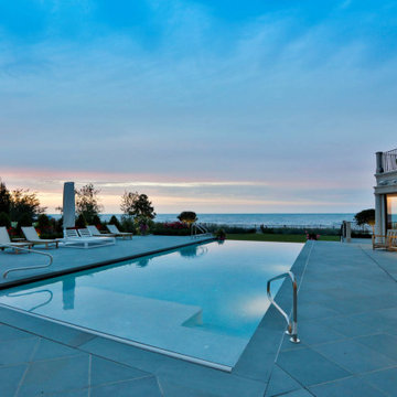 Wilmette, IL Rectilinear Swimming Pool with Separate Hot Tub