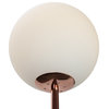 Brightech Luna - Frosted Glass Globe Floor Lamp - Mid Century Modern Light, Bron