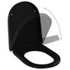 Vidaxl Soft-Close Toilet Seat With Quick-Release Design Black