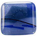 Glass Storm Studios - Hydrangea Handmade Knob - Knobs measure approximately 1.25" square and pulls measure approximately .75" x 4.25" with a 3" center to center. Hardware has a brushed nickel finish and uses a standard 8-32 screw.