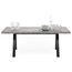 Apex Extending Dining Table, Concrete With Black Legs