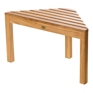 Teak Shower Bench Coach corner 31.5 80 cm Scandinavian Shower Benches Seats by ARB Teak Specialties Houzz