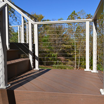 Carmel, NY: White Shaped Aluminum Railing System