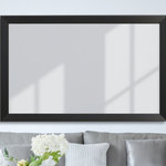 Frame My Mirror - LaRue Framed Wall Mirror, Black, 36" X 48" - The clean lines of the LaRue make this a great contemporary frame choice for your mirror. A gently sloping surface adds a touch of dimension to this beautiful black framed mirror.