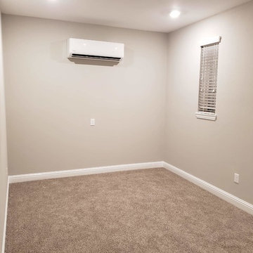 Garage converted into a bedroom