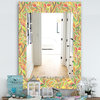 Designart Tropical Mood Bright 1 Bohemian And Eclectic Frameless Wall Mirror, 28