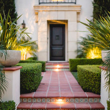 Manzanillo ocean view house entrance with door and surround in stone an