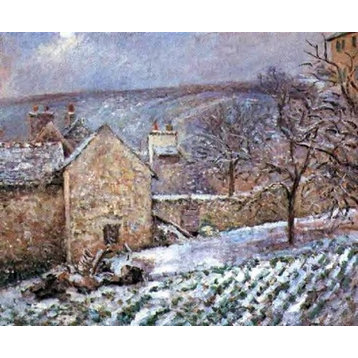 Camille Pissarro Snow at the Hermitage- Pontoise Wall Decal Print