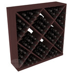 Wine Racks America - Solid Diamond Storage Cube, Redwood, Walnut - Elegant diamond bin style bottle openings make for simple loading of your favorite wines. This solid wooden wine cube is a perfect alternative to column-style racking kits. Double your storage capacity with back-to-back units without requiring more access area. We build this rack to our industry leading standards and your satisfaction is guaranteed.