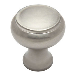 Cosmas - Cabinet Knob, 1-1/4" Diameter, Satin Nickel, Set of 10 - Cabinet And Drawer Knobs