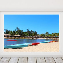 Group of Kayaks in a beach - Rio Grande do Norte, Brazil.