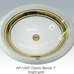 Hand Painted Undermounts by Atlantis Porcelain - Bathroom Sinks