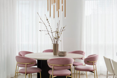 Example of a trendy dining room design in Toronto