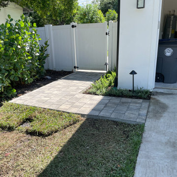 Landscape Drainage Solution and Paver Path in Winter Park Fl
