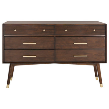 Safavieh Couture Madden Retro Dresser, Walnut