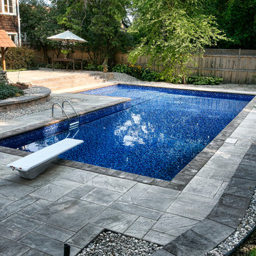 Stunning Backyard with L-Shaped Inground Pool
