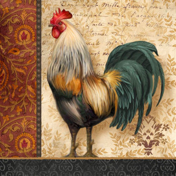 Tile Mural Kitchen Backsplash AW A French Rooster I by Abby White