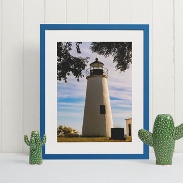 Turkey Point Lighthouse in the Trees Coastal Landscape Wall Art Print