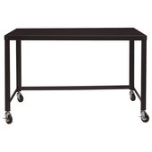 Black desk on wheels deals