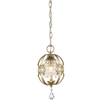 Golden Lighting Ella Mini Pendant, White Gold, 1323-M1LWG