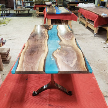Seashell Epoxy River table