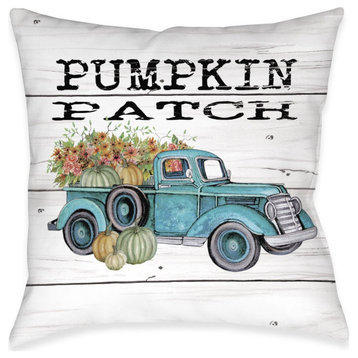 Pumpkin Harvest Outdoor Decorative Pillow, 18"x18"