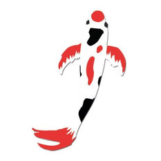 Koi Fish Ceramic Swimming Pool Mosaic 6", Red/Black