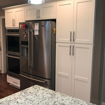 Waypoint Cabinetry- Painted Linen with New Bianco Lavender Granite