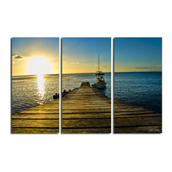 Ready2HangArt - Ready2HangArt Christopher Doherty 'Wooden Pier' Canvas Wall Art (3 Piece) - Prints And Posters