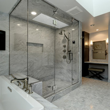 Exquisite Marble Master Bath Remodel Maple Valley, WA