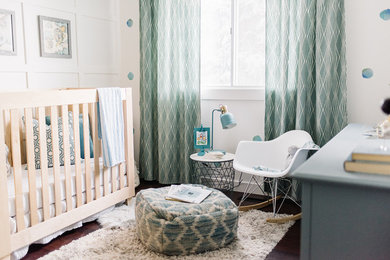 This is an example of a modern nursery in Edmonton.